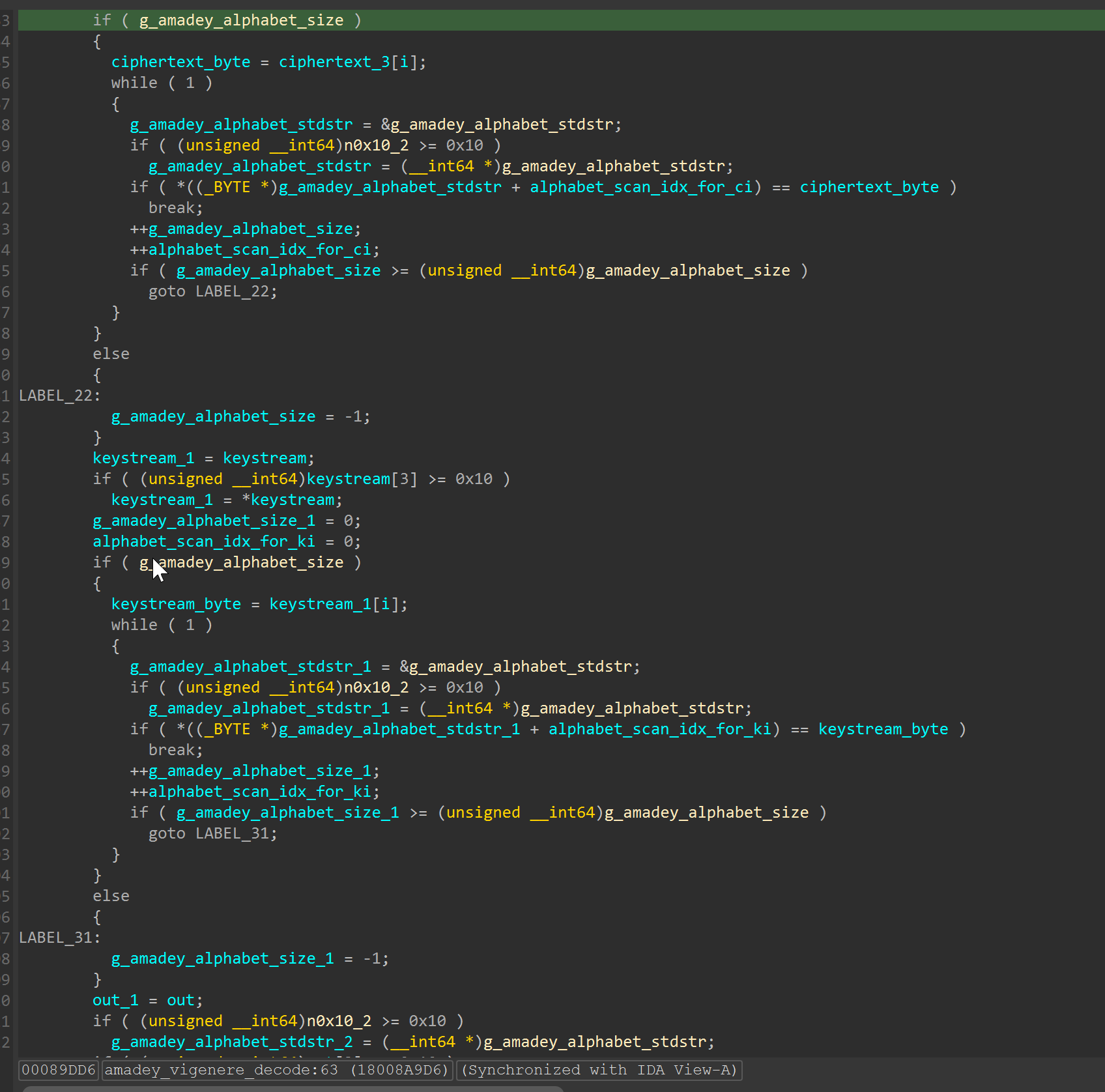 amadey_vigenere_decode pseudocode
