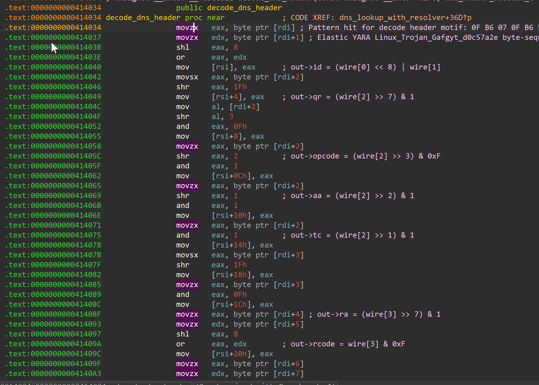 `__decode_header` assembly (`0x414034`)